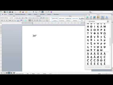 Symbols for science in Microsoft Word