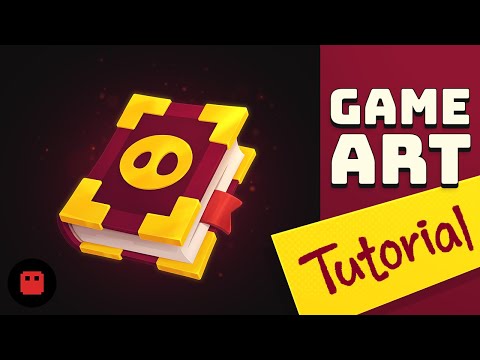 Game art tutorial - How to draw a book icon #gameart