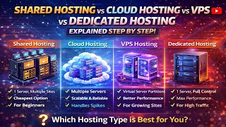 Shared Hosting vs Cloud Hosting vs VPS vs Dedicated Hosting | Hindi | What's The Difference?