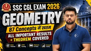 SURPRISE : COMPLETE GEOMETRY 87 CONCEPTS!ALL IMPORTANT THEOREMS AND RESULTS #ssc #sscmaths #geometry