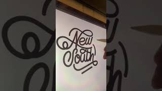 Making a Monoline Logo in Procreate For New South #logoconcept #logodesign #logomaker #procreate