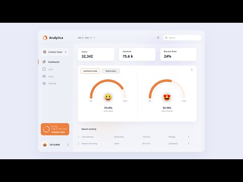 [ Adobe XD Tutorial ] Dashboard Animations in Adobe XD 🔥 - UX FLAME