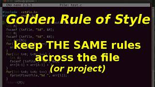 Golden Rule of Coding Style - good coding lessons