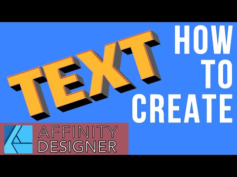 Affinity Designer for Beginners  How to Draw a 3D Text