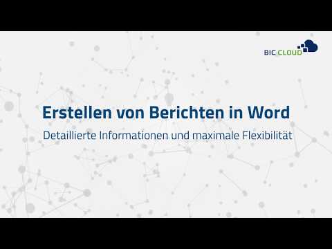 Prozessberichte in Word erstellen mit BIC Cloud - Prozessmanagement