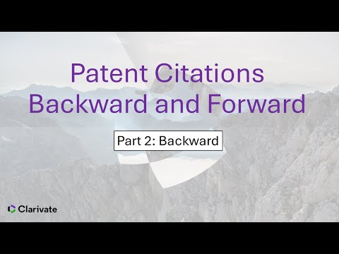 Patent Citations, Backward and Forward (Part 2: Forward)