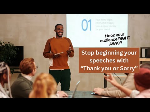 Ten (10) creative speech openings! Don't start your talks with thank you for the invitation