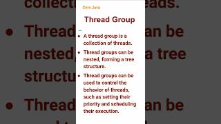 Thread Group (89) #corejava