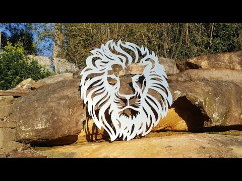 Aluminum Lion  Head Feature  #tekneeklasering #lasercutting #aluminium