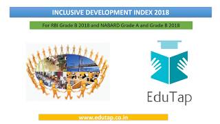 Inclusive Development Index explained for RBI and NABARD 2018