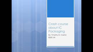 Packaging of integrated circuits
