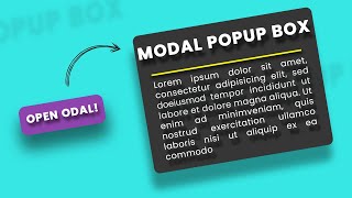 Modal Popup Box using HTML CSS in 1 Minute