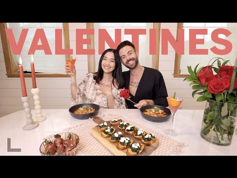 Valentines Dinner with Jenn | Vodka Cream Pasta + Crostini + Cosmo Martini