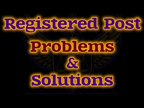 Registered Post - Problems & Solutions