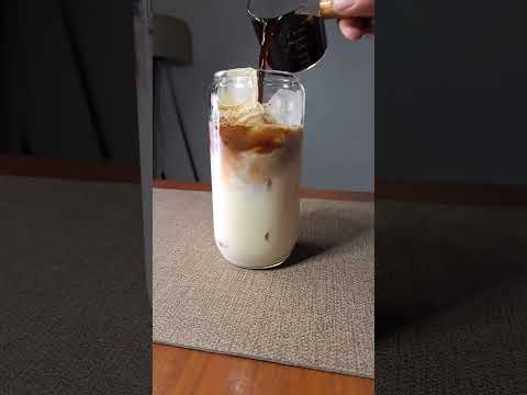 🥶 Creamy Iced Latte with Evaporated Milk – You Have to Try This! ☕✨#IcedLatte #ColdCoffee