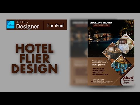 HOTEL FLIER DESIGN | AFFINITY DESIGNER FOR iPAD TUTORIAL