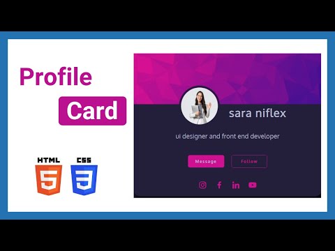 Modern Profile Card Design Using HTML & CSS