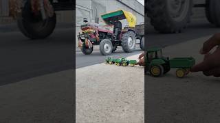 Review big Rc Tractor Tyre fitting with Trolley loading john Deere Die-cast review #tractor
