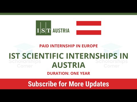 IST Scientific Internships in Austria 2021-22 | Paid Internships