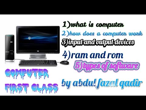 Computer first class| What Is Computer | How does a computer work | RJ Abdul Fazal Qadir