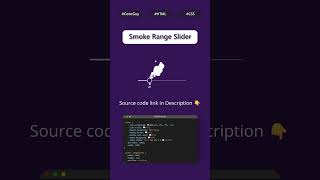 Range Slider with Smoke Trail 🌪️ | Pure Frontend Magic | Code Guy | #shorts  #trending #slider #css