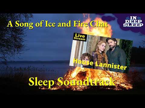 A Song of Ice and Fire Sleep Video | House Lannister | 4h talking w/ fireplace ASMR, 8h fades black