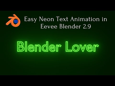 Easy Blender Tutorial: NEON TEXT (2.9 EVEE)/3d animation/blender/create NEON TEXT in blender.