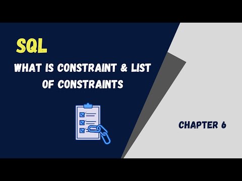What is Constraint and list of constraints Explained | NOT NULL | UNIQUE | PRIMARY KEY Etc