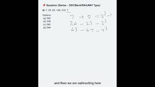 Series trick in seconds!⚡#maths #banking #catquantseries #ibps #rrb #reasoning #ssc #ssccgl #exam