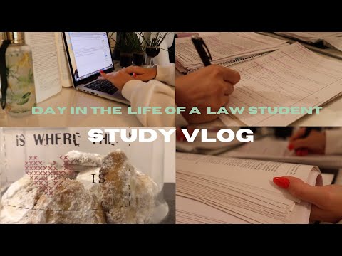 STUDY VLOG // day in the life of a  law student // lots of eating