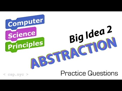 AP Computer Science - Big Idea 2 Abstraction - Questions