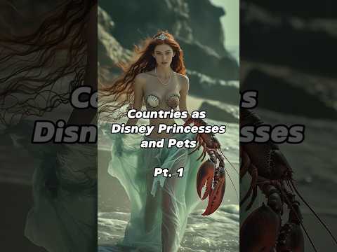 Countries as Disney Princesses and Pets 👑🐶 #aifusion #midjourney #disney