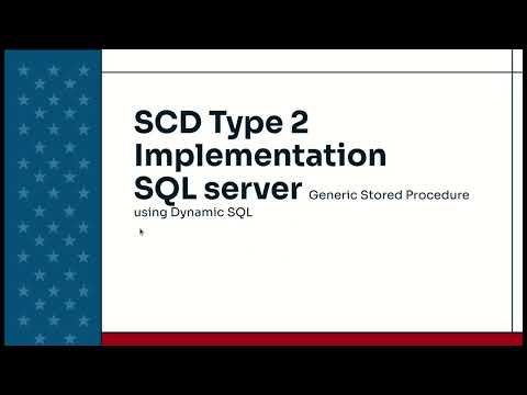 Stored Procedure for SCD type 2  implementation