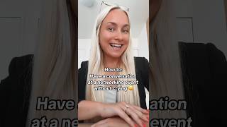 A little trick for your next networking event :) #careeradvice #corporate #networking