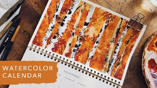 Learn How To Paint An Atmospheric Landscape | Watercolor Calendar Tutorial
