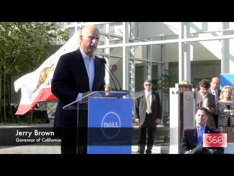 California Governor Jerry Brown at the opening of Dell's Silicon Valley Innovation Center
