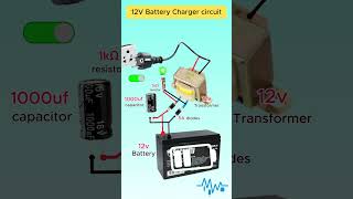 ⚡12V Battery Charging Circuit with 220V AC #Shorts #charger # battery  #transformer #diyelectronics