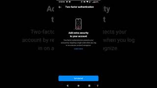 Enable Two Factor Authentication for Instagram Account #shorts #instagram