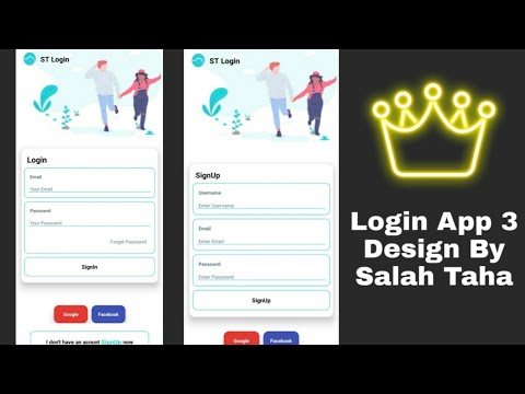 New Design Login App 3 By Salah Taha