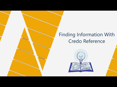 Gathering Background Information Using Credo Reference
