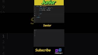 Junior vs Senior Developer | RamScript  #codingtutorial #css #html #shorts #viralshorts #coding