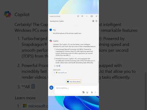 Windows Copilot about Copilot+PC