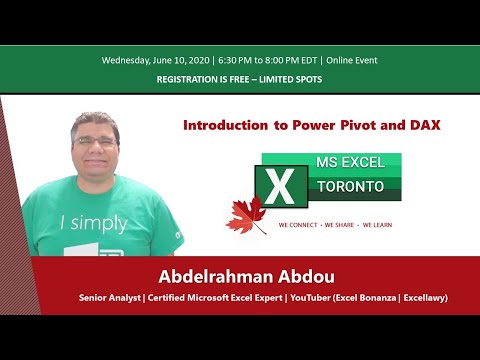 MS Excel Toronto   Introduction to Power Pivot and DAX   Abdelrahman Abdou