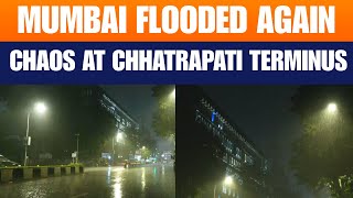 Heavy Rain Lashes Mumbai | Waterlogging at CST | Local Trains Hit | Weather | News9