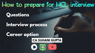 HCL interview for CA freshers| Prepare question, answers & tips| #camonk #cafreshers #icaicampus