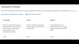 Generative AI Studio