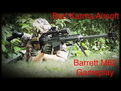 Barrett M82 Gameplay. (Bad Karma Airsoft 10-7-17)