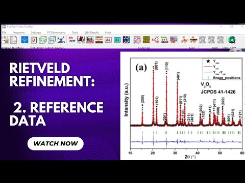 Rietveld Refinement using FullProf Suite in Easy Steps: Step 2: Refrence Data File