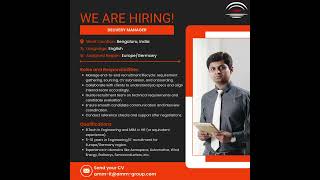 We’re #Hiring || Position: Delivery Manager