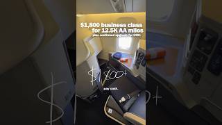 $1,800 AA Flagship Business Class for 12.5K AA miles + confirmed for $291
